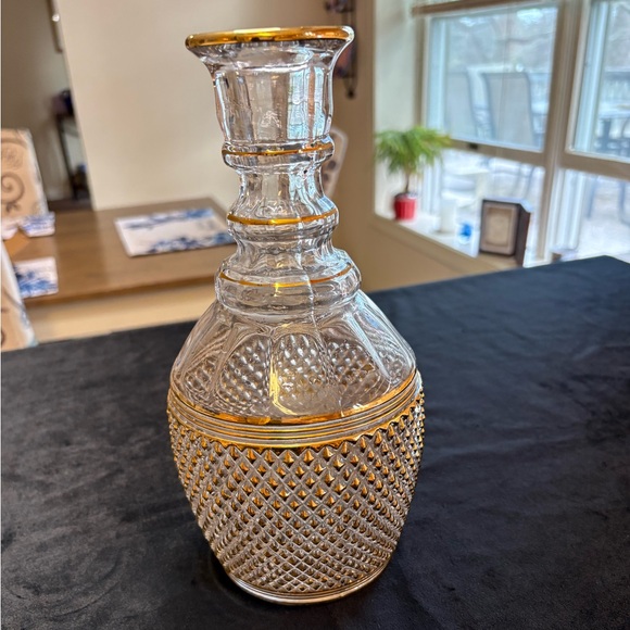 Other - 🔥🔥🔥Vintage Mid Century Modern Imperial Cambridge Glass Mt Vernon Decanter Gold